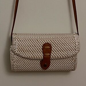 White Rattan Purse